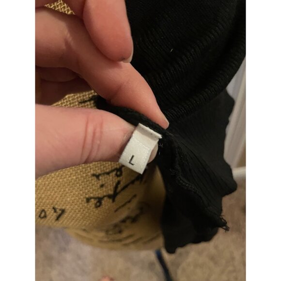 Black wide sleeve button up cardigan - Picture 2 of 2